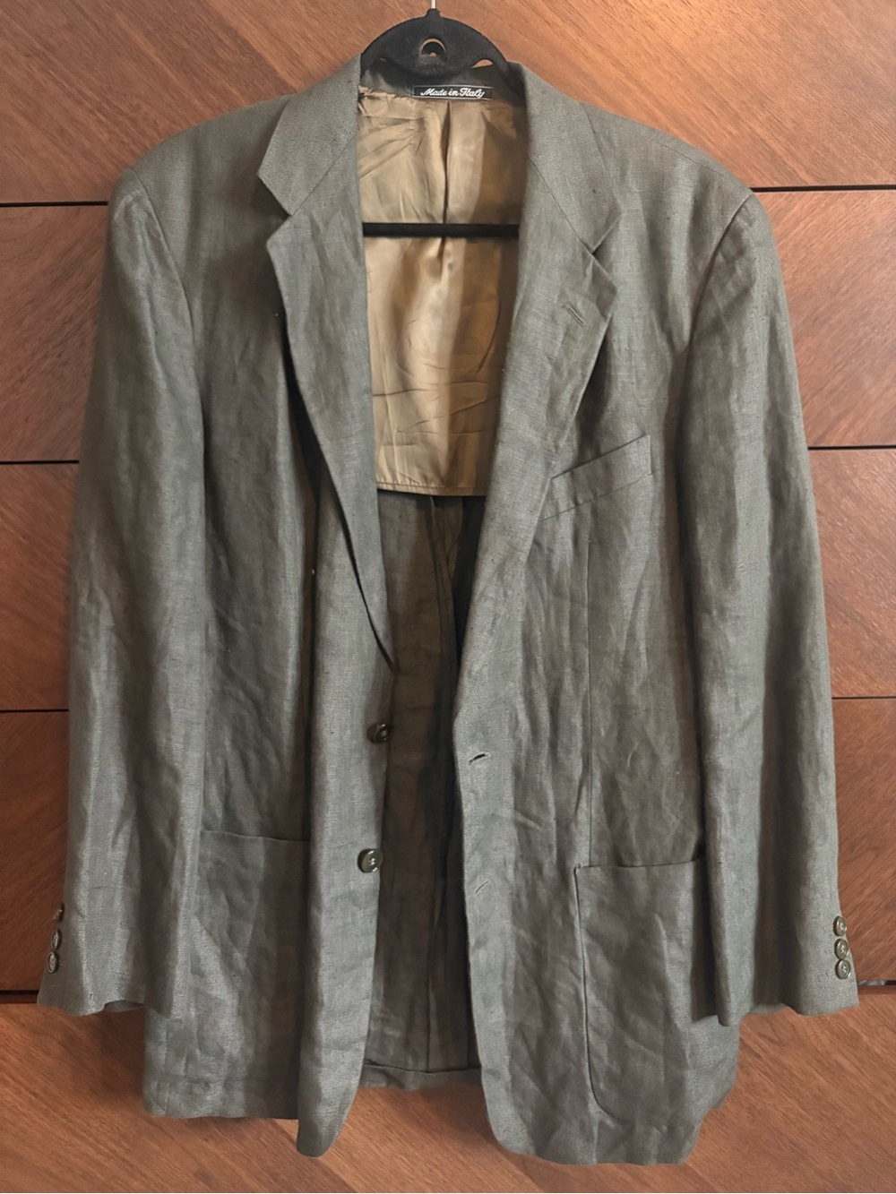 Vintage Emporio Armani 100% Linen Blazer Jacket - Made in Italy